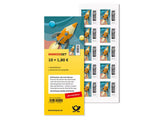 Markenset Raketenpost, Briefmarke zu 1,80 €, 10er - Set - Radio Buxtehude