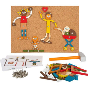 Small Foot Personalisierbares Hammer-Steckspiel – Klassisches Klopfspiel ab 3 Jahre