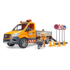 Bruder 02677 - Mercedes Benz Sprinter Kommunal mit Fahrer, Sound Modul & Zubehör