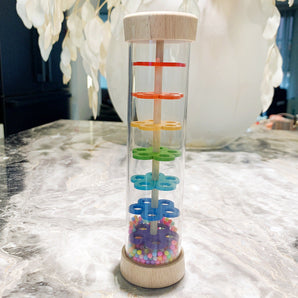Transparenter Regenmacher Regenbogen – Montessori Musikinstrument ab 2 Jahre