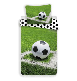 Fußball Bettwäsche - weiche Baumwolle 140x200 cm Kissen und Decke