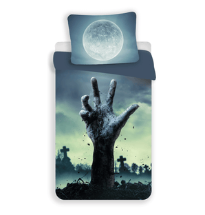 Horror Zombie Bettwäsche - Halloween 140x200 cm Kissen und Decke