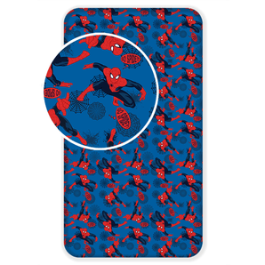 Spiderman Spannbettlaken - 90x200 cm Bettbezug Einzelbett Matratzenbezug
