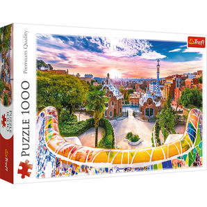 Sonnenuntergang in Barcelona, Spanien - Puzzle 1000 Teile