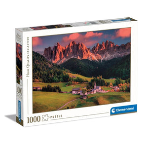 Clementoni 39743 - 1000 Teile Puzzle - High Quality Collection - Sonnenuntergang über Val di Funes