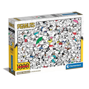 Clementoni 39804 - 1000 Teile Puzzle Impossible Peanuts Compact - Peanuts