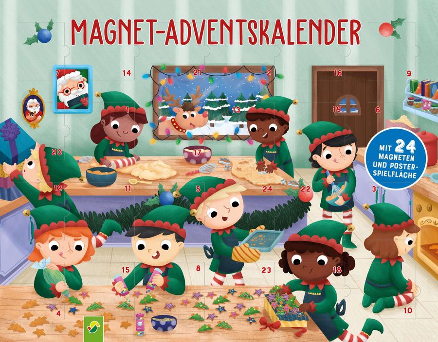 Mit den Wichteln durch den Advent: Magnet-Adventskalender
