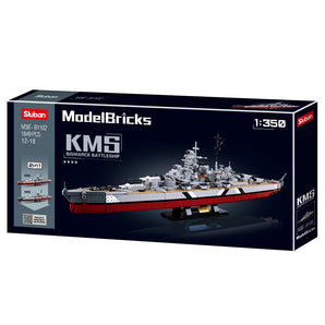 Sluban M38-B1102 - Model Bricks - Schlachtschiff Bismarck 2in1