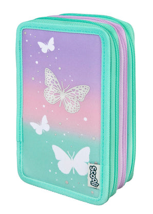 Butterfly Wishes - Tripledecker, gefülltes Schüleretui