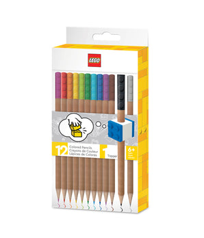 LEGO® Buntstifte mit Topper - 12 verschiedene Farben