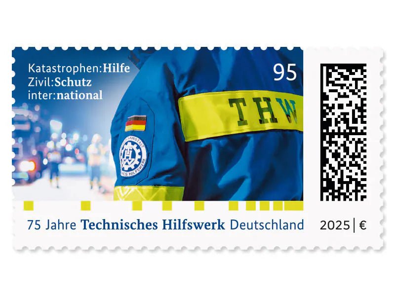 75 Jahre Technisches Hilfswerk, Briefmarke zu 0,95 €, 10er - Bogen - Radio Buxtehude