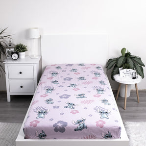 Stitch Spannbettlaken - 90x200 cm Bettbezug Einzelbett Matratzenbezug Lilo