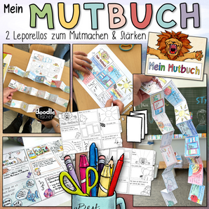 Mein Mutbuch / 2 DIY Mutmacher Leporellos / Mutmachbuch & Stärken