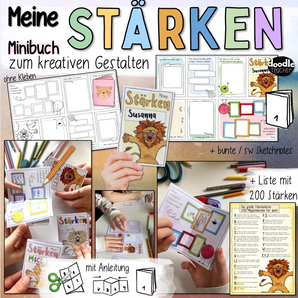 Meine Stärken - Minibuch mit kreativen Impulsen / Sketchnotes