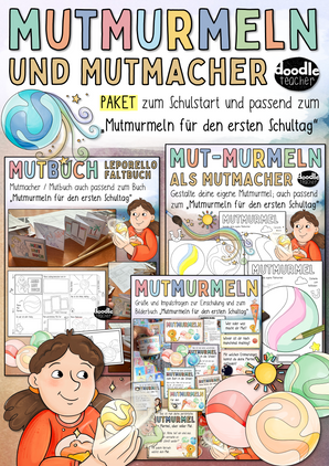 Mutmacher KREATIVPAKET zum Schulstart - passend zum Buch "Mutmurmeln"