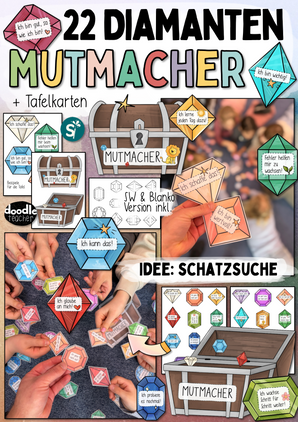 22 Mutmach Diamanten mit Affirmationen / Mutmacher & Diamantensuche