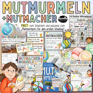 Mutmacher KREATIVPAKET zum Schulstart - passend zum Buch "Mutmurmeln"