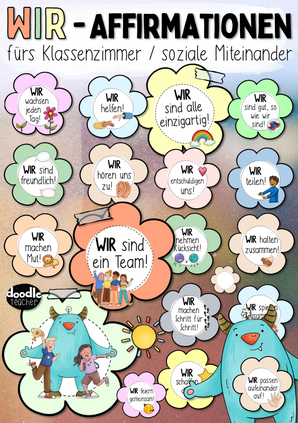 Affirmationen fürs Klassenzimmer – WIR & Miteinander / Das kleine Wir (PDF)