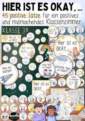 Hier ist es okay – 45 Mutmacher Sätze fürs Klassenzimmer / Growth Mindset & Klassenlehrer