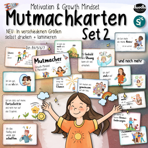 Mutmachkarten 🦁📚 – Motivation und Growth Mindset (Set 2)