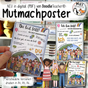 Mutmacher & Motivationsposter – Positive Affirmationen für das Kinder (PDF)