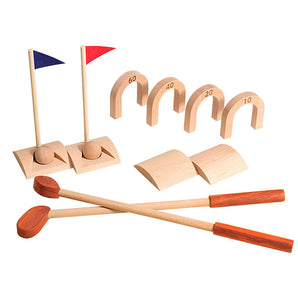 Holz-Golf Set für Kinder – Pädagogisches Eltern-Kind-Spielzeug für Indoor & Outdoor