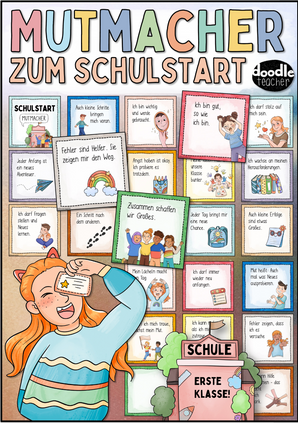 Mut-Sätze für den Schulanfang - ab Klasse 1 / Schulstart (passt zum Buch "Mutmurmeln") Mutmacher