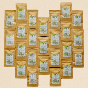 Probierpaket: Von jeder der 25 angebotenen Teesorten 20 Gramm