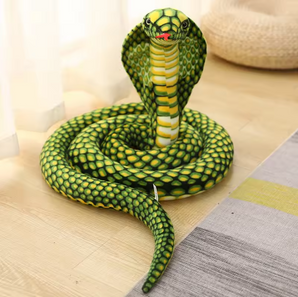 Kobra Schlange XXL Kuscheltier - 170 cm Plüschtier weiches Stofftier