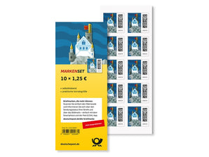 Markenset Briefburg, Briefmarke zu 1,25 €, 10er-Set