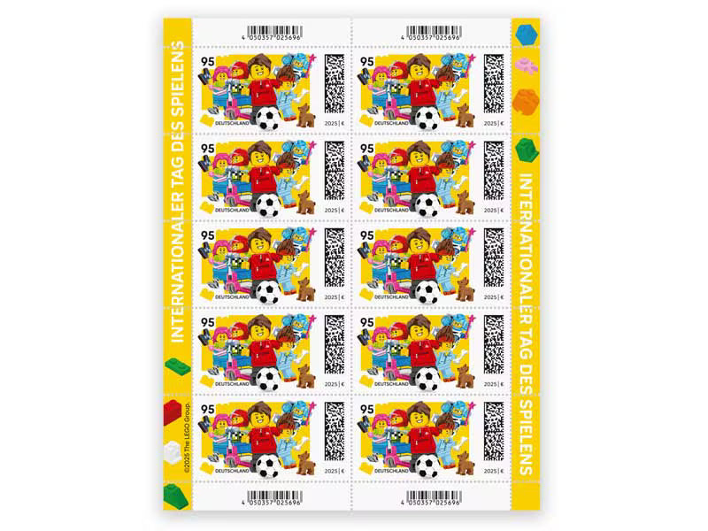 Internationaler Tag des Spielens, Briefmarke zu 0,95 €, 10er-Bogen