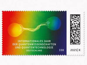 Internationales Jahr der Quantenwissenschaften und -technologie, Briefmarke zu 3,30 €, 10er-Bogen