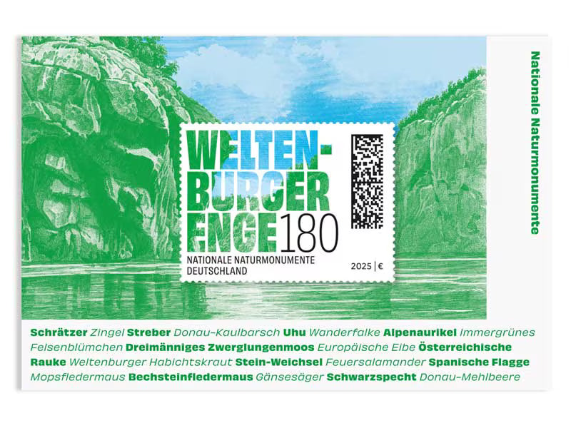 Weltenburger Enge, Briefmarke zu 1,80 €, Blockausgabe