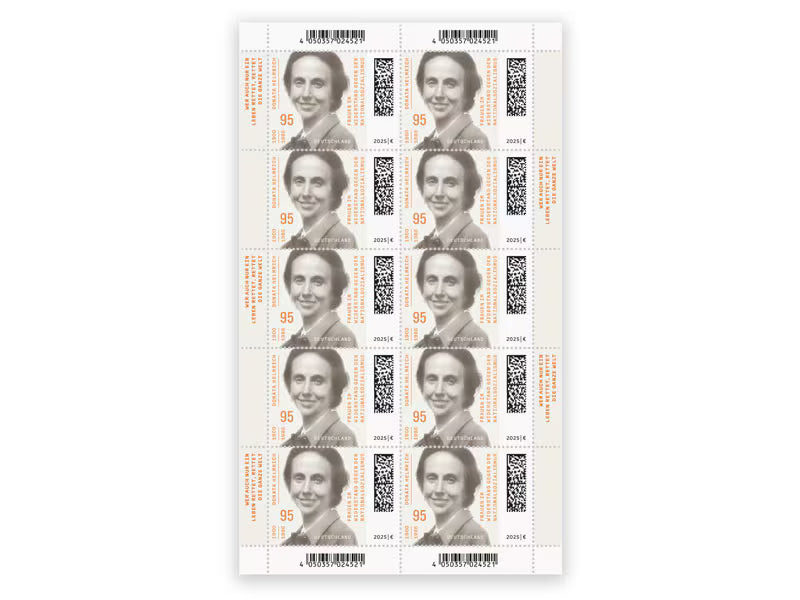 Donata Helmrich (1900-1986), Briefmarke zu 0,95 €, 10er-Bogen
