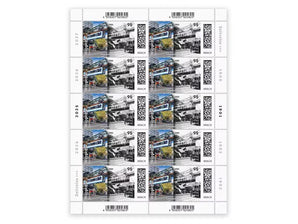 Wuppertaler Schwebebahn, Briefmarke zu 0,95 €, 10er-Bogen