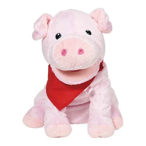 Goki Handpuppe Schwein Snelly | Kuscheliges Spielzeug ab 1 Jahr