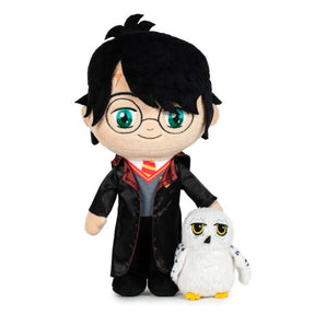 Harry Potter mit Hedwig Kuscheltier - 29 cm Plüschtier weiches Stofftier