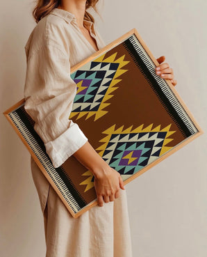 Kunstdruck Peacock kastanienbraun