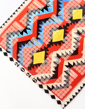 Fine Art Wandkalender // Kilim Classic rot