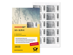 Markenset 200. Geburtstag Julie Hausmann, Briefmarke zu 0,95 €, 10er-Set