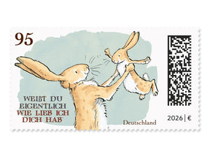 Weißt du eigentlich, wie lieb ich dich hab?, Briefmarke zu 0,95 €, 10er-Bogen