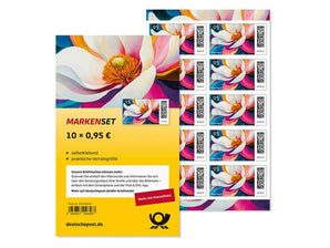Blumengruß, Briefmarke zu 0,95 €, 10er-Bogen