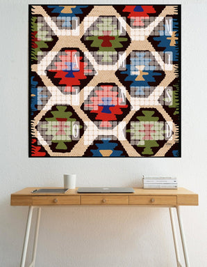 Fine Art Wandkalender // Kilim Leo creme