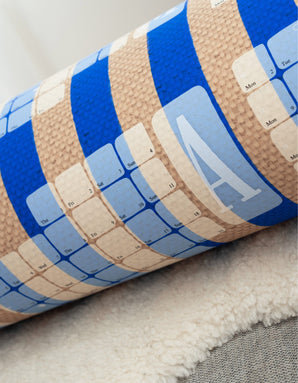 Fine Art Wandkalender // Kilim Stripe creme blau